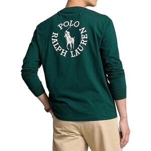 Ralph Lauren Pony Logo Long Sleeve T-shirt - 6XB Moss Agate